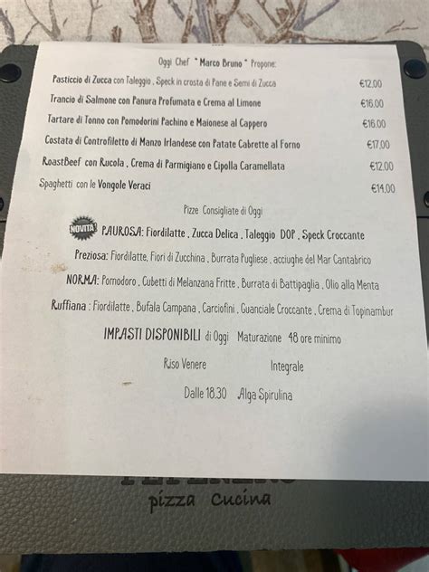 massimo's cucina menu